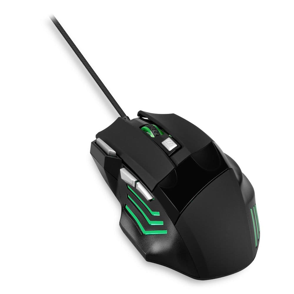 4-In-1 Gaming Bundle, Gaming Keyboard, Gaming Mouse, Gaming Headset, and Desk Pad Included, Black,