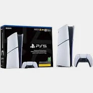 PS5 Slim console with DualSense controller box